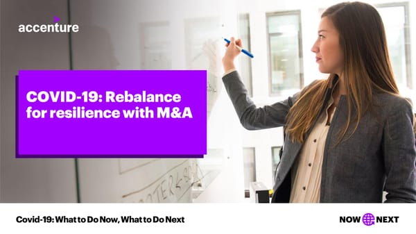 COVID-19: Rebalance for resilience with M&A - Page 1