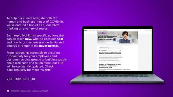 COVID-19: Rebalance for resilience with M&A - Page 13