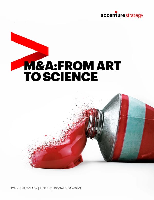 M&A: From Art to Science - Page 1