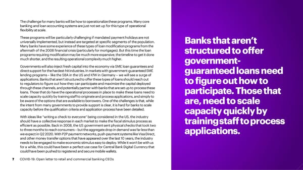 How Banks Can Manage the Business Impact: COVID-19 - Page 7