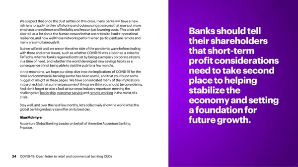 How Banks Can Manage the Business Impact: COVID-19 - Page 24